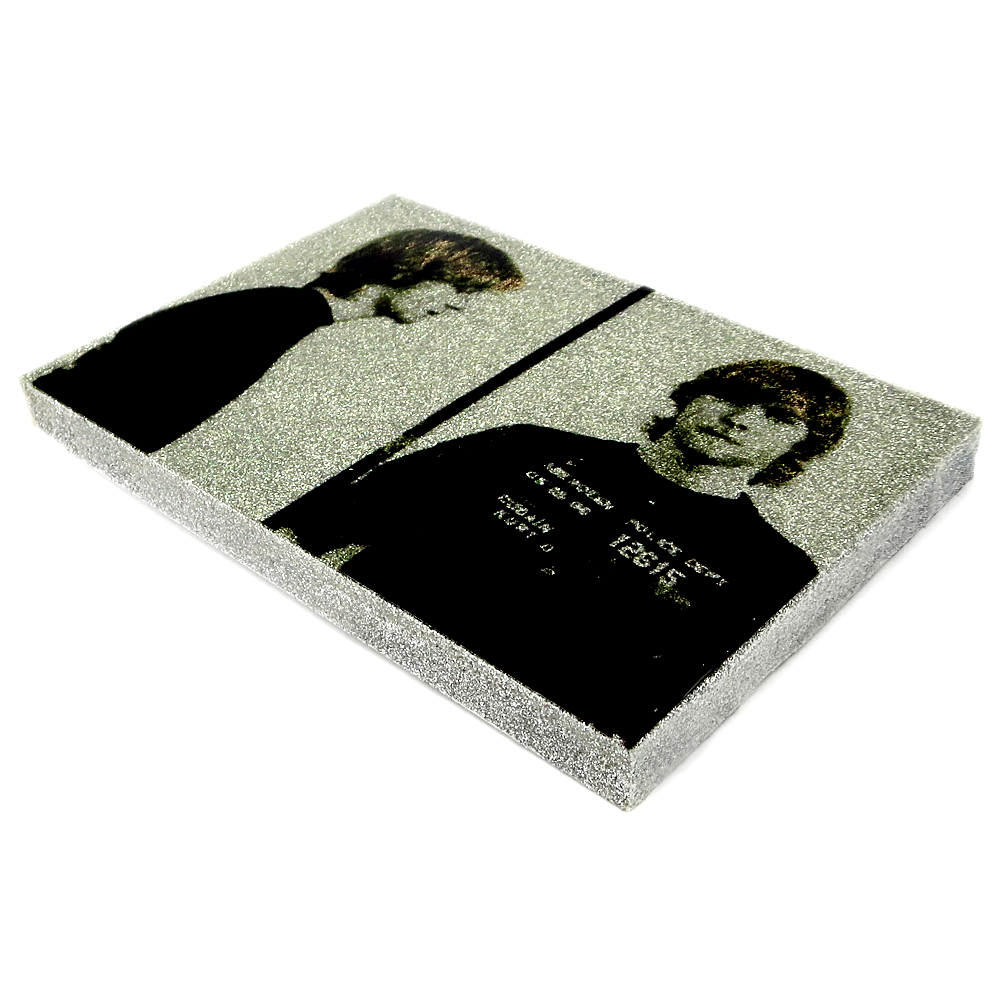 Kurt Cobain mug shot wall art plaque