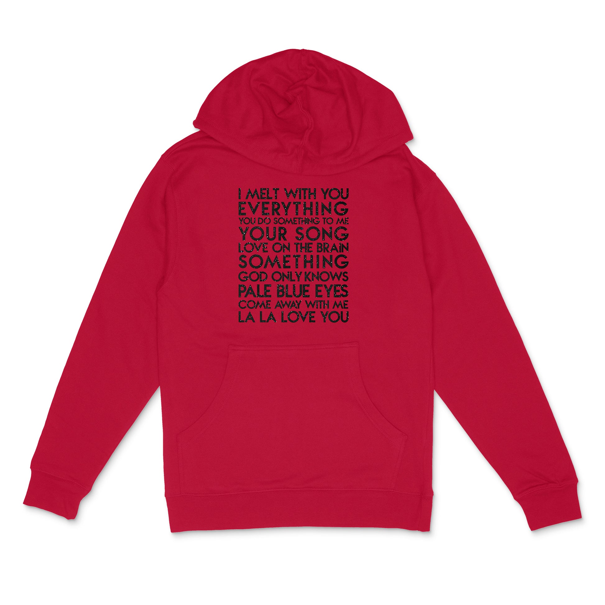 YourTen custom text pullover hoodie sweatshirt by BBJ Glitter