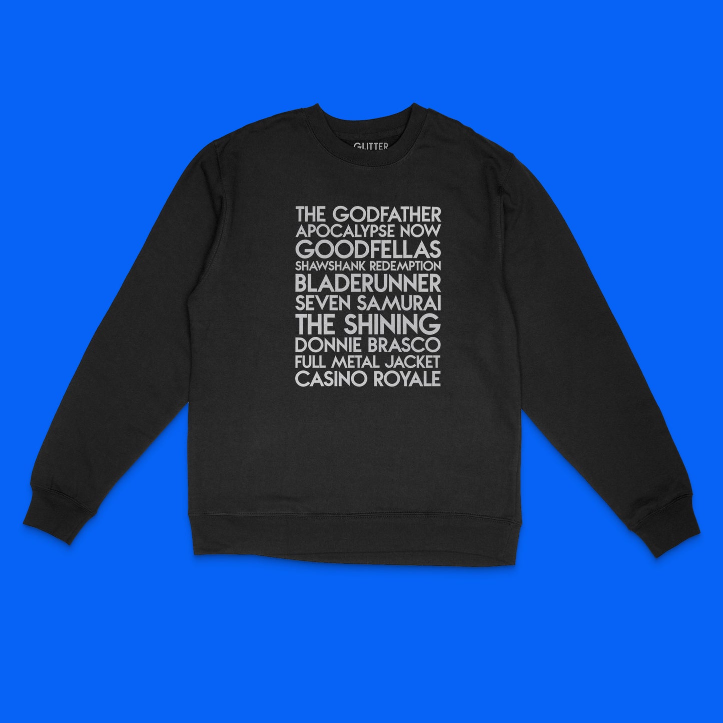 Custom YourTen sweatshirt with matte silver text on black unisex crewneck sweatshirt -  by BBJ / Glitter Garage