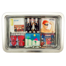 Load image into Gallery viewer, Custom glass album cover magnet of 6 glass magnets in tin set by BBJ

