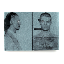 Load image into Gallery viewer, David Bowie mug shot wall art plaque
