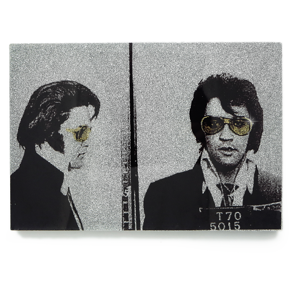 Elvis Presley mug shot wall art plaque
