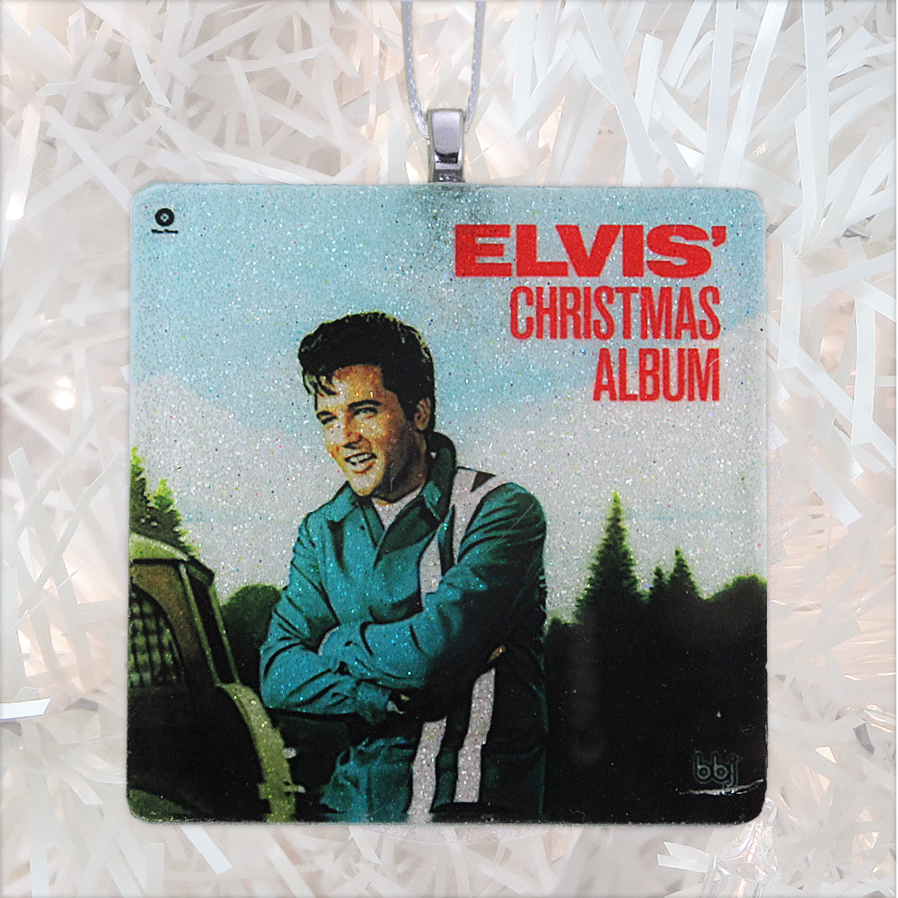 Elvis Christmas Album Glass Ornament by BBJ