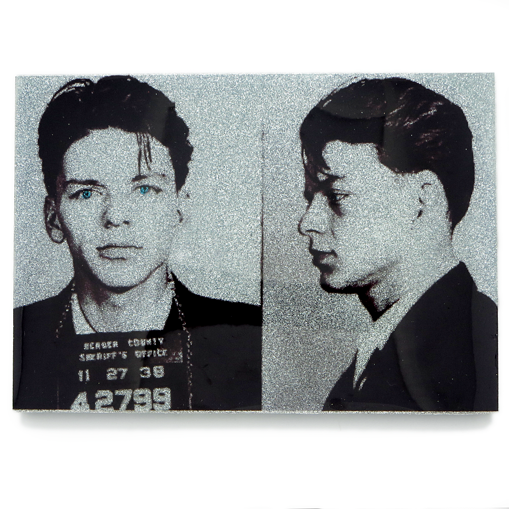 Frank Sinatra mug shot wall art plaque