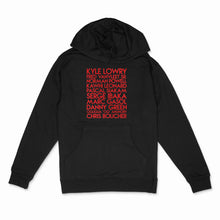 Load image into Gallery viewer, custom sample - champion 2019 team custom red matte text on black unisex pullover hoodie - Custom YourTen sweatshirt by BBJ / Glitter Garage
