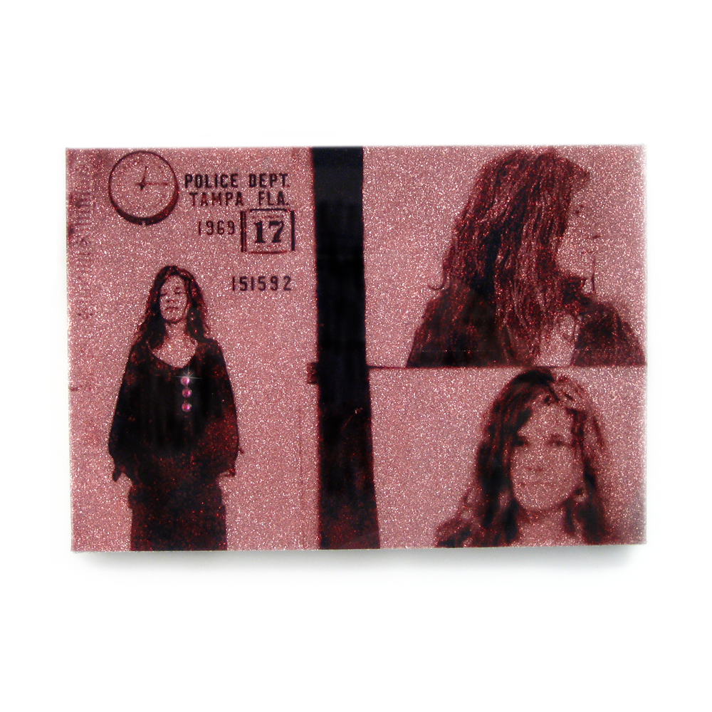 Janis Joplin mug shot wall art plaque