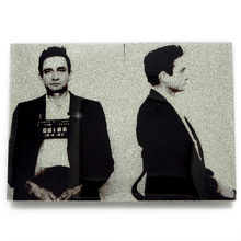 Load image into Gallery viewer, Johnny Cash mug shot wall art plaque
