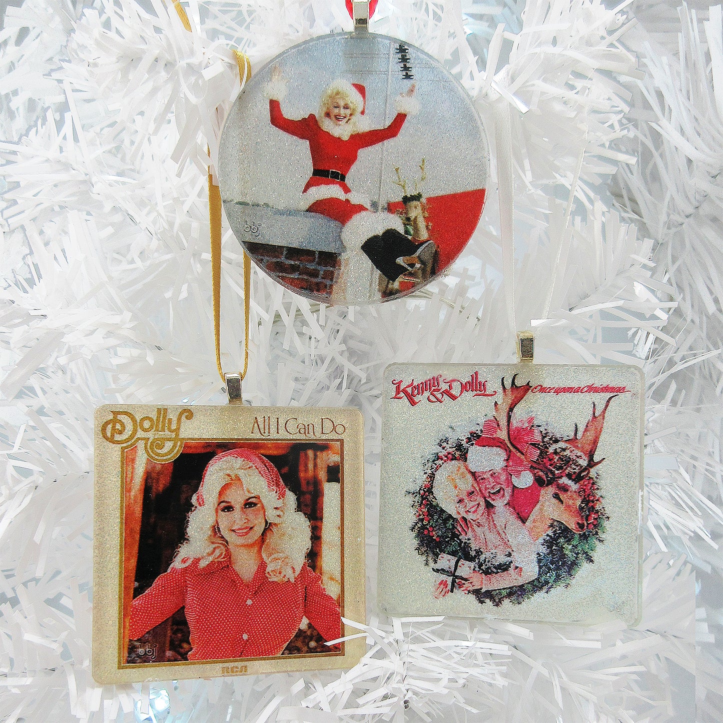3 glass ornament special by BBJ - Dolly Parton X3