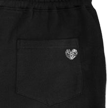 Load image into Gallery viewer, Fancy Pants back pocket heart detail - midnight sparkle on black unisex, ethically-made sweatpants by BBJ / Glitter Garage
